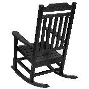 Set of 2 Winston All-Weather Rocking Chair in Black Faux Wood, 2-JJ-C14703-BK-GG
