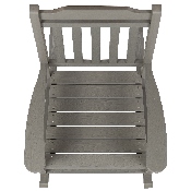 Set of 2 Winston All-Weather Rocking Chair in Gray Faux Wood, 2-JJ-C14703-GY-GG