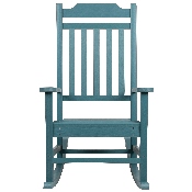 Set of 2 Winston All-Weather Rocking Chair in Teal Faux Wood, 2-JJ-C14703-TL-GG