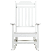 Set of 2 Winston All-Weather Rocking Chair in White Faux Wood, 2-JJ-C14703-WH-GG