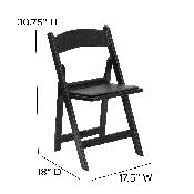 HERCULES Series Folding Chairs with Padded Seats - Set of 2 Black Resin Folding Chair with Vinyl Padded Seat, 2-LE-L-1-BLACK-GG
