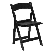 HERCULES Series Folding Chairs with Padded Seats - Set of 2 Black Resin Folding Chair with Vinyl Padded Seat, 2-LE-L-1-BLACK-GG