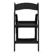 HERCULES Series Folding Chairs with Padded Seats - Set of 2 Black Resin Folding Chair with Vinyl Padded Seat, 2-LE-L-1-BLACK-GG