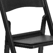 HERCULES Series Folding Chairs with Padded Seats - Set of 2 Black Resin Folding Chair with Vinyl Padded Seat, 2-LE-L-1-BLACK-GG