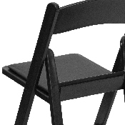 HERCULES Series Folding Chairs with Padded Seats - Set of 2 Black Resin Folding Chair with Vinyl Padded Seat, 2-LE-L-1-BLACK-GG