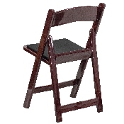 2 Pk. HERCULES Series 1000 lb. Capacity Red Mahogany Resin Folding Chair with Black Vinyl Padded Seat, 2-LE-L-1-MAH-GG