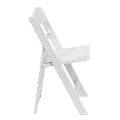 HERCULES Series Folding Chairs with Padded Seats - Set of 2 White Resin Folding Chair with Vinyl Padded Seat, 2-LE-L-1-WHITE-GG