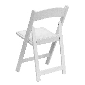 HERCULES Series Folding Chairs with Padded Seats - Set of 2 White Resin Folding Chair with Vinyl Padded Seat, 2-LE-L-1-WHITE-GG