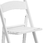 HERCULES Series Folding Chairs with Padded Seats - Set of 2 White Resin Folding Chair with Vinyl Padded Seat, 2-LE-L-1-WHITE-GG