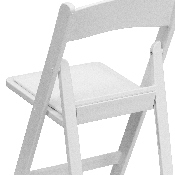 HERCULES Series Folding Chairs with Padded Seats - Set of 2 White Resin Folding Chair with Vinyl Padded Seat, 2-LE-L-1-WHITE-GG