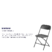 HERCULES Series Black Plastic Folding Chairs - Set of 2 Lightweight Folding Chairs, 2-LE-L-3-BK-GG