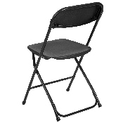 HERCULES Series Black Plastic Folding Chairs - Set of 2 Lightweight Folding Chairs, 2-LE-L-3-BK-GG