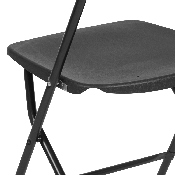 HERCULES Series Black Plastic Folding Chairs - Set of 2 Lightweight Folding Chairs, 2-LE-L-3-BK-GG