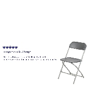 HERCULES Series Gray Plastic Folding Chairs - Set of 2 Lightweight Folding Chairs, 2-LE-L-3-GREY-GG
