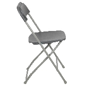 HERCULES Series Gray Plastic Folding Chairs - Set of 2 Lightweight Folding Chairs, 2-LE-L-3-GREY-GG