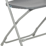 HERCULES Series Gray Plastic Folding Chairs - Set of 2 Lightweight Folding Chairs, 2-LE-L-3-GREY-GG