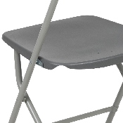HERCULES Series Gray Plastic Folding Chairs - Set of 2 Lightweight Folding Chairs, 2-LE-L-3-GREY-GG