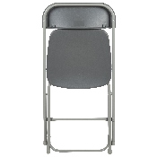 HERCULES Series Gray Plastic Folding Chairs - Set of 2 Lightweight Folding Chairs, 2-LE-L-3-GREY-GG