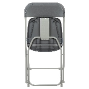 HERCULES Series Gray Plastic Folding Chairs - Set of 2 Lightweight Folding Chairs, 2-LE-L-3-GREY-GG