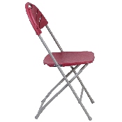 2 Pk. HERCULES Series 650 lb. Capacity Burgundy Plastic Fan Back Folding Chair, 2-LE-L-4-BUR-GG