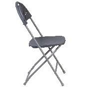 2 Pk. HERCULES Series 650 lb. Capacity Charcoal Plastic Fan Back Folding Chair, 2-LE-L-4-CH-GG