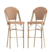 Lourdes Set of 2 Stackable Indoor/Outdoor French Bistro 30