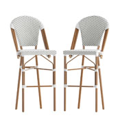 Lourdes Set of 2 Stackable Indoor/Outdoor French Bistro 30