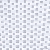 Lourdes Set of 2 Indoor/Outdoor Commercial French Bistro Stacking Chair, White/Gray PE Rattan Back and Seat, Bamboo Print Aluminum Frame in Natural, 2-SDA-AD642001-F-WHGY-NAT-GG