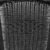 2 Pack Black Rattan Indoor-Outdoor Restaurant Stack Chair, 2-TLH-037-BK-GG