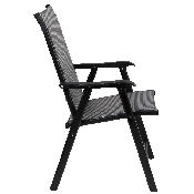 Black Outdoor Folding Patio Sling Chair (2 Pack), 2-TLH-SC-044-B-GG