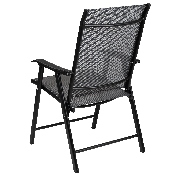 Black Outdoor Folding Patio Sling Chair (2 Pack), 2-TLH-SC-044-B-GG