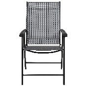 Black Outdoor Folding Patio Sling Chair (2 Pack), 2-TLH-SC-044-B-GG