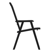 Paladin Black Outdoor Folding Patio Sling Chair, 2-TLH-SC-044-BKBK-GG