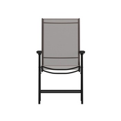 Paladin Brown Outdoor Folding Patio Sling Chair, 2-TLH-SC-044-BR-GG