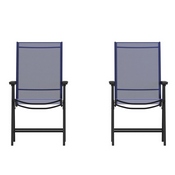 Paladin Navy Outdoor Folding Patio Sling Chair, 2-TLH-SC-044-NV-GG