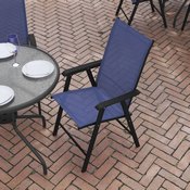 Paladin Navy Outdoor Folding Patio Sling Chair