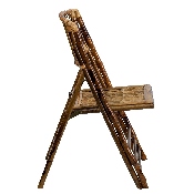 Bamboo Folding Chairs - Set of 2 Bamboo Wood Folding Chairs, 2-X-62111-BAM-GG