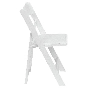2 Pk. HERCULES Series White Wood Folding Chair with Vinyl Padded Seat, 2-XF-2901-WH-WOOD-GG