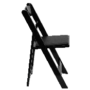 2 Pk. HERCULES Series Black Wood Folding Chair with Vinyl Padded Seat, 2-XF-2902-BK-WOOD-GG
