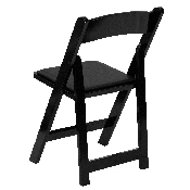 2 Pk. HERCULES Series Black Wood Folding Chair with Vinyl Padded Seat, 2-XF-2902-BK-WOOD-GG