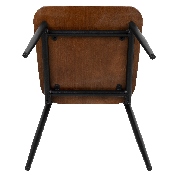 Stackable Industrial Dining Chair with Gunmetal Steel Frame and Rustic Wood Seat, Set of 2, 2-XU-DG-60725-GG