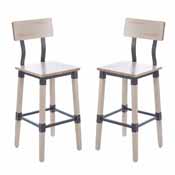 Jackson 2 Pack Commercial Grade Rustic Antique White Industrial Wood Dining Barstool, 2-XU-DG-W0236B-ANTWHT-GG
