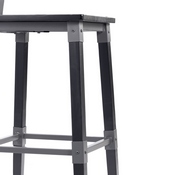 Jackson 2 Pack Commercial Grade Rustic Black Industrial Wood Dining Barstool, 2-XU-DG-W0236B-BLK-GG