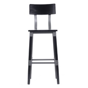 Jackson 2 Pack Commercial Grade Rustic Black Industrial Wood Dining Barstool, 2-XU-DG-W0236B-BLK-GG