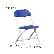 2 Pk. Kids Blue Plastic Folding Chair, 2-Y-KID-BL-GG