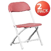2 Pk. Kids Burgundy Plastic Folding Chair, 2-Y-KID-BY-GG