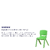 2 Pack Green Plastic Stackable School Chair with 12" Seat Height, 2-YU-YCX-001-GREEN-GG