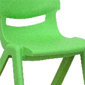 2 Pack Green Plastic Stackable School Chair with 12" Seat Height, 2-YU-YCX-001-GREEN-GG