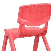 2 Pack Red Plastic Stackable School Chair with 12" Seat Height, 2-YU-YCX-001-RED-GG