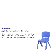 2 Pack Blue Plastic Stackable School Chair with 10.5'' Seat Height, 2-YU-YCX-003-BLUE-GG